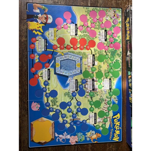 Pokemon Master Trainer Board Game Vintage Hasbro 95% Complete 1999 RARE - Picture 2 of 8
